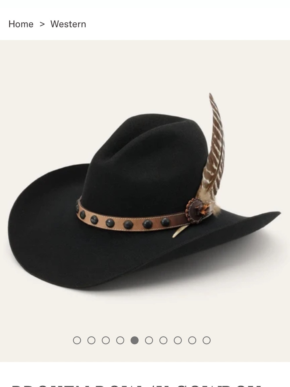Stetson Broken Bow 4X Cowboy Wool Hat size 7 1/4